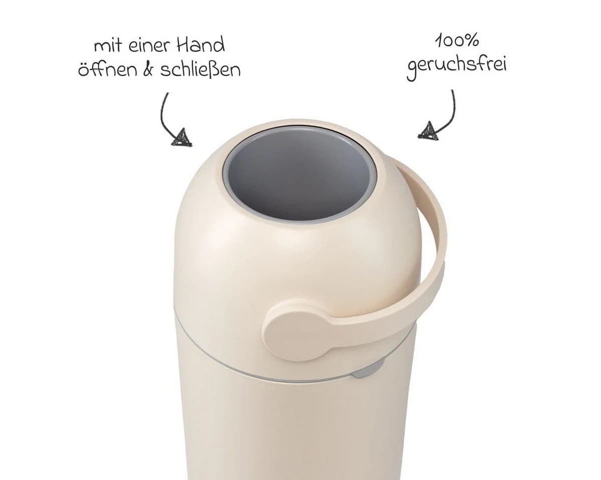 Magic Windeleimer Majestic Beige Geruchsdicht inkl. Windelbeutel