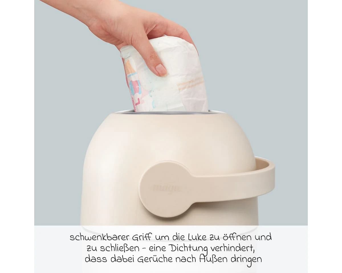 Magic Windeleimer Majestic Beige Geruchsdicht inkl. Windelbeutel - Bild 5