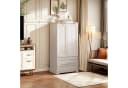 Bealife Highboard Küchenschrank Weiß mit 2 Schubladen und 2 Türen Bild 1