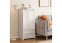 Bealife Highboard Küchenschrank Weiß mit 2 Schubladen und 2 Türen Bild 3