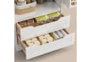 Bealife Highboard Küchenschrank Weiß mit 2 Schubladen und 2 Türen Bild 5
