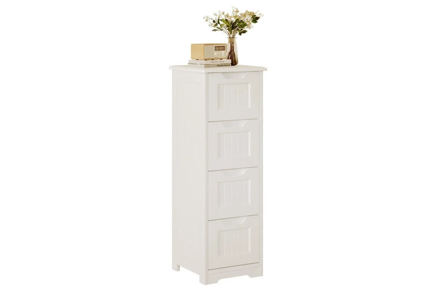 Bealife Badezimmerschrank 4 Schubladen Weiß 30x30x82 cm - Bild 2
