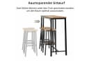 Bealife Essgruppe Esstisch mit 2 Stühlen, 3-tlg Bartisch, Küchentisch für Küche, Esszimmer, Platzsparende Stühle Bild 5