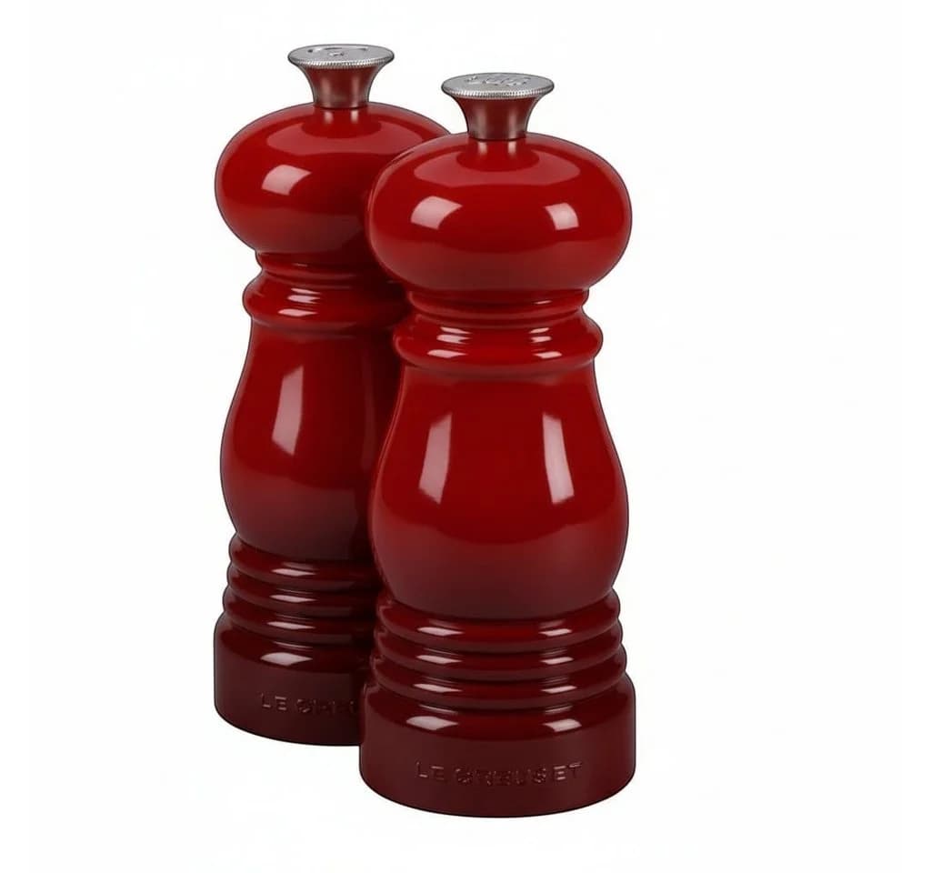 LE CREUSET Salz-/Pfeffermühle Set Kirschrot ABS Kunststoff Keramik-Mahlwerk
