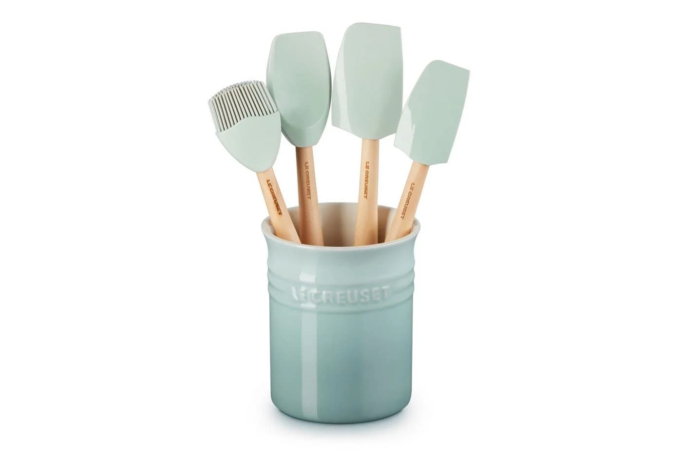 LE CREUSET Kochbesteck-Set Classic 5tlg. Steinzeug & Silikon Sea Salt - Bild 2