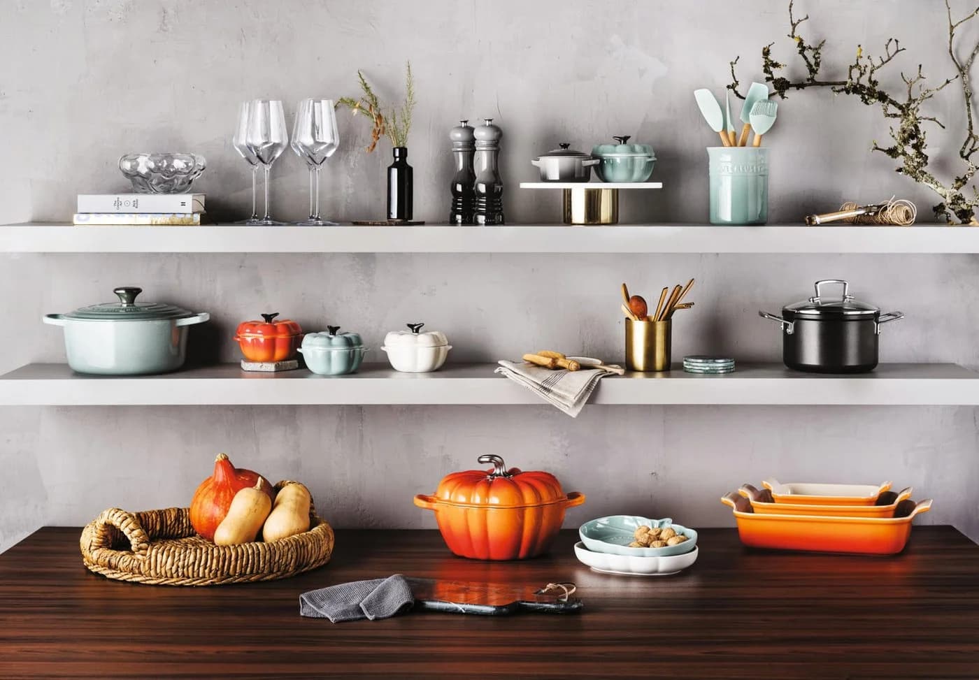LE CREUSET Kochbesteck-Set Classic 5tlg. Steinzeug & Silikon Sea Salt - Bild 4
