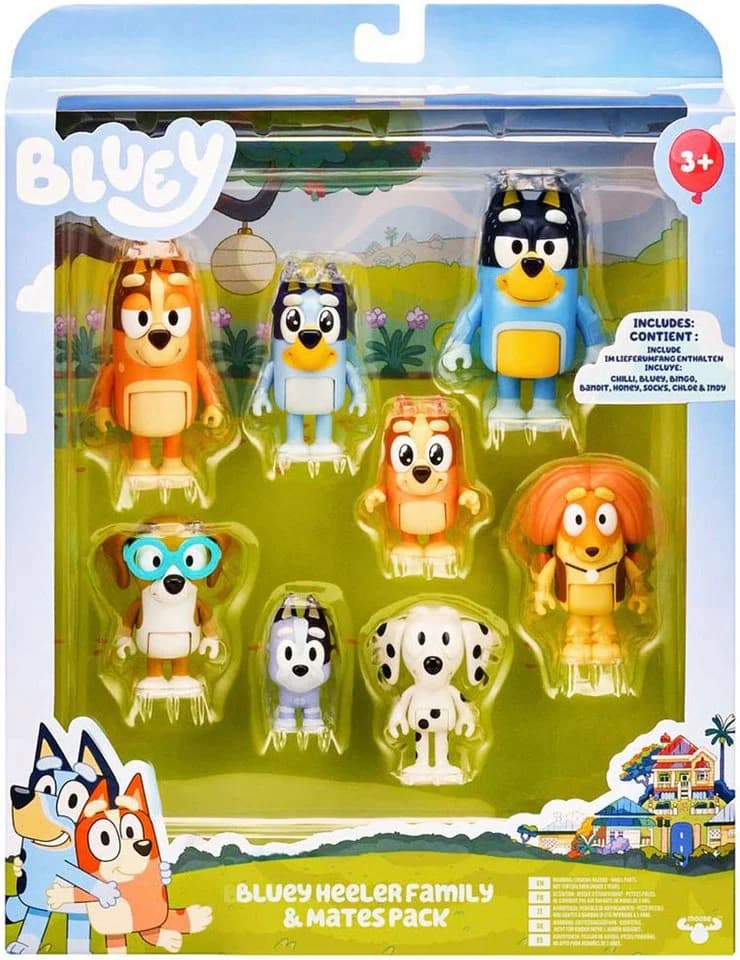 Moose Bluey & Familie 8er Mega-Pack Bunt - Bild 2