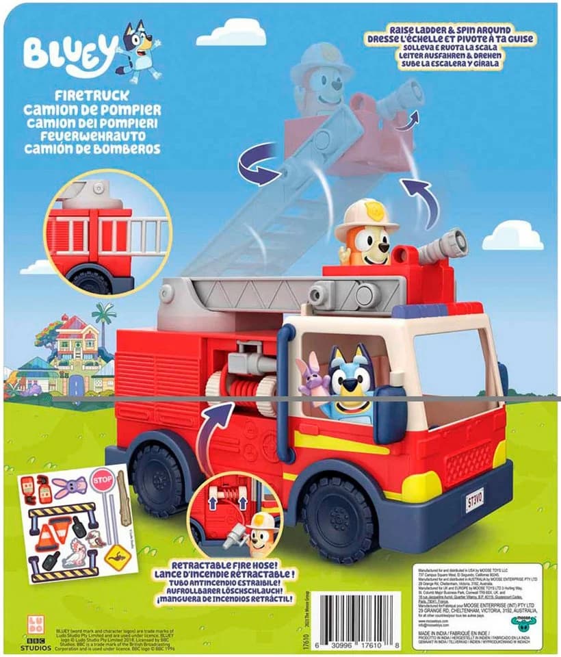 Moose Toys Rutscherauto Blaues Feuerwehrauto 90246