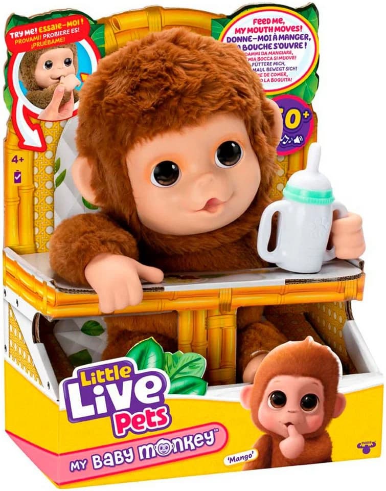 Moose Plüschfigur Little Live Pets Mama Surprise Affe Mango