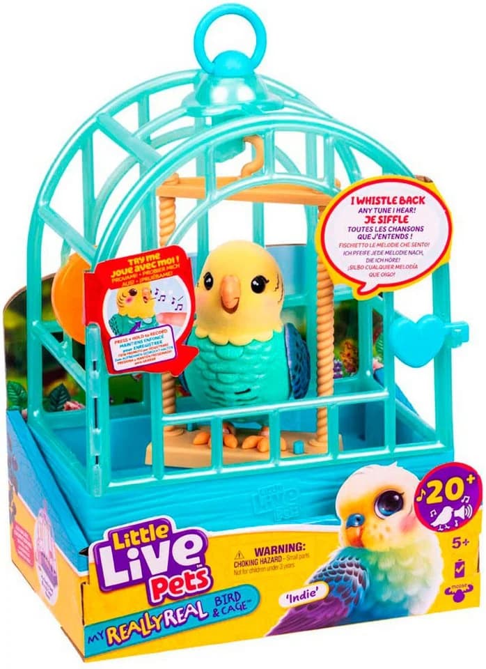 Moose Little Live Pets My Really Real Bird Vogelkäfig Indie Blau