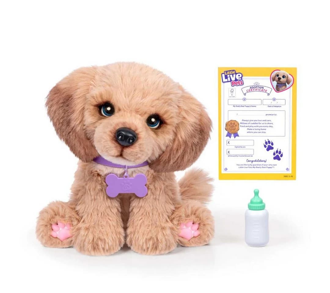 Moose My Really Real Puppy S3 Interaktiver Plüsch-Welpe Dackel Beige