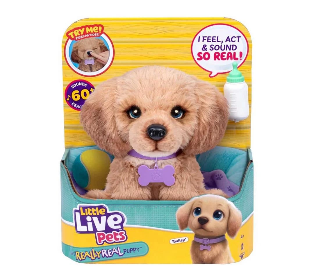 Moose My Really Real Puppy S3 Interaktiver Plüsch-Welpe Dackel Beige - Bild 4