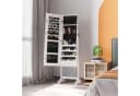 NAIMP Schmuckschrank 2 in 1 mit Spiegel Weiß Modern Bild 1