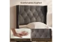 Bealife Bettgestell mit Kopfteil und Lattenrost Beige/Grau Metall Bild 4