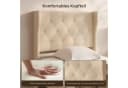 Bealife Bettgestell mit Kopfteil und Lattenrost Beige/Grau Bild 4