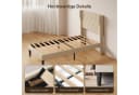 Bealife Bettgestell mit Kopfteil und Lattenrost Beige/Grau Bild 5