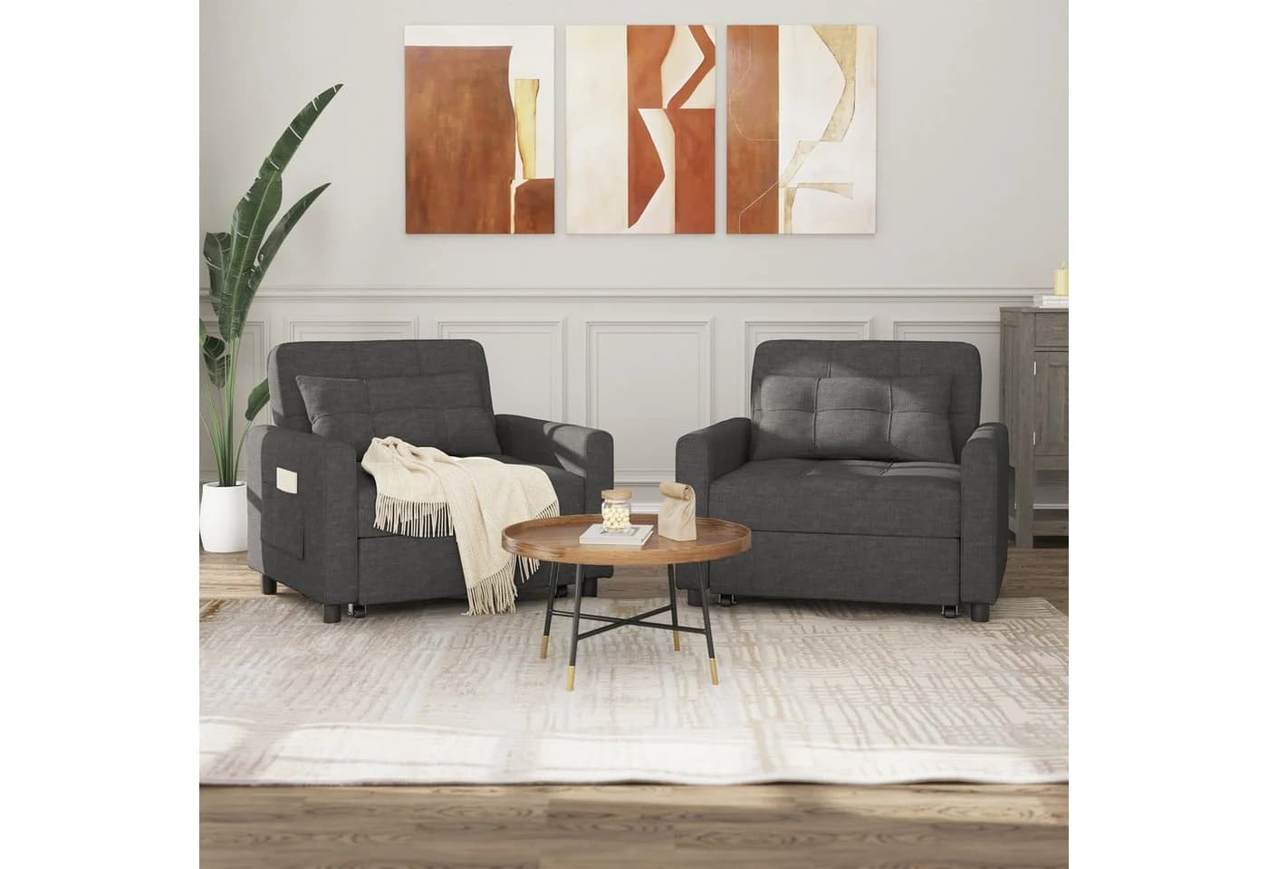 Bealife Sessel 3 in 1 Klappsessel Schlafsessel Grau - Bild 3