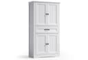 Bealife Hochschrank Badschrank Weiß 2 Türen 1 Schublade Bild 2