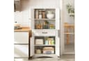 Bealife Hochschrank Badschrank Weiß 2 Türen 1 Schublade Bild 4