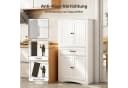Bealife Hochschrank Badschrank Weiß 2 Türen 1 Schublade Bild 5