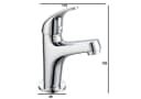 Tuganna Waschtischarmatur OSLO Kaltwasser Wasserhahn Chrom Bild 1