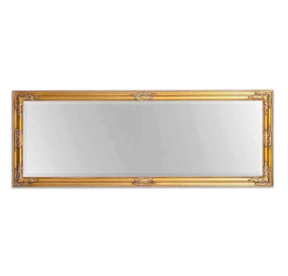 LebensWohnArt Wandspiegel BESSA 160x60cm Antik-Gold Holzrahmen - Bild 3