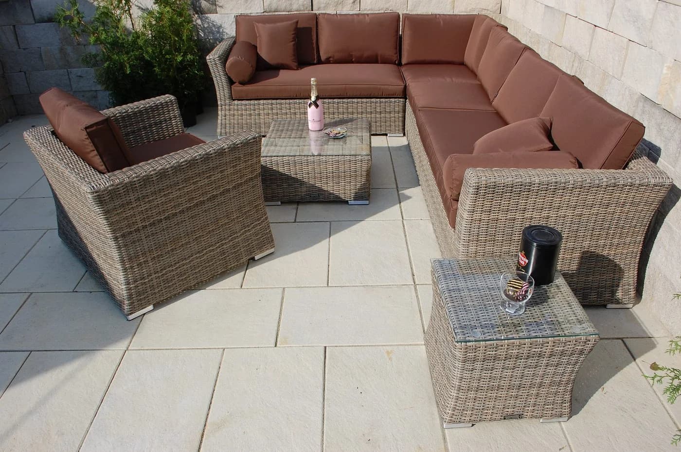 Ragnarök Möbel-Design Gartenlounge-Set Wotan Ecksofa Polyrattan - Bild 3