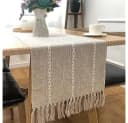 Blusmart Tischläufer Klassische Tischdecke Skandinavischer Stil Beige Bild 1
