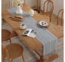 Blusmart Tischläufer Klassische Tischdecke Skandinavischer Stil Beige Bild 3