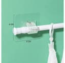 Blusmart Gardinenstangenhalter Nagellose 8 Stangenhaken Selbstklebend Bild 4