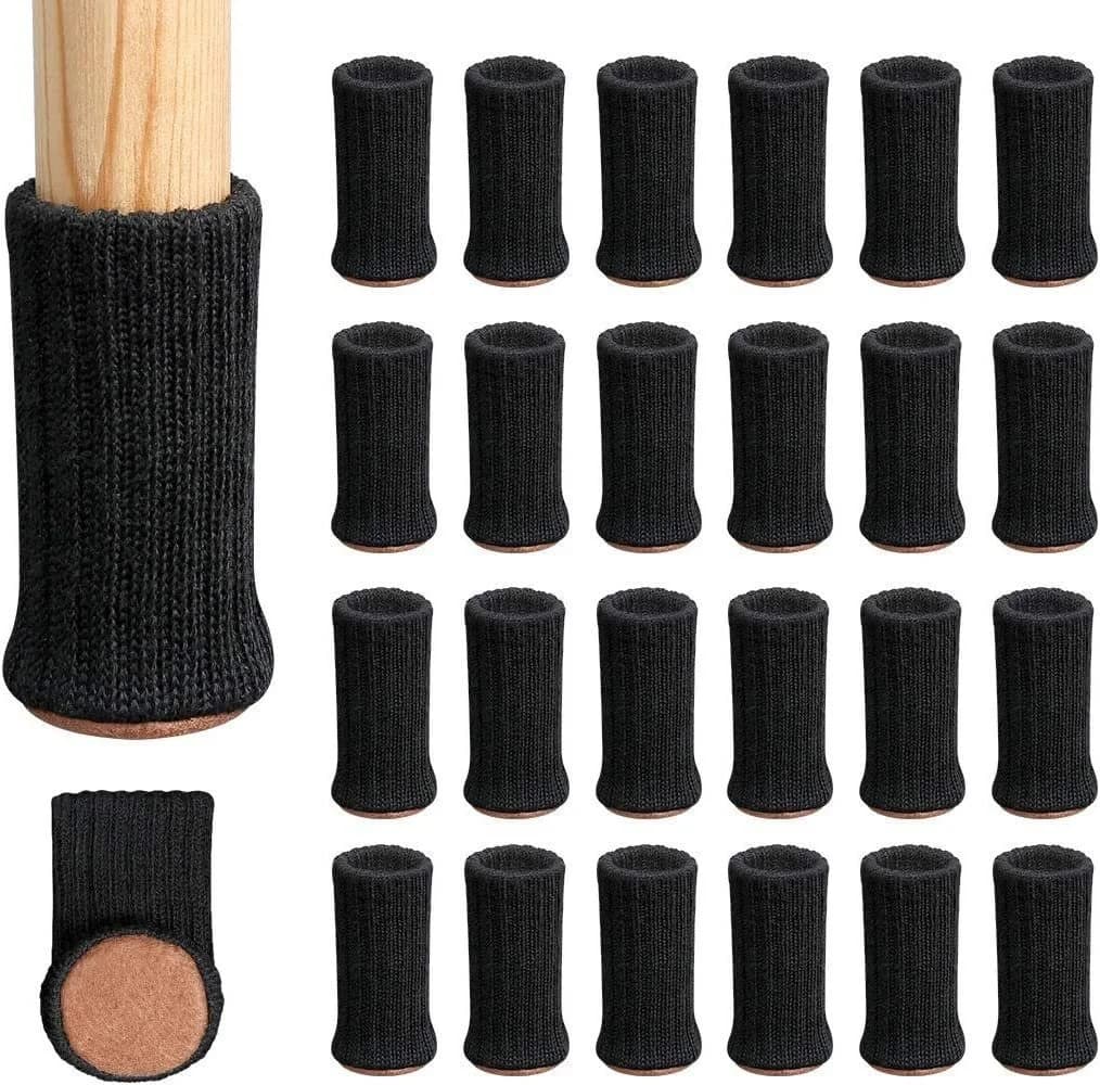 Blusmart Stuhlsocke 12/24-teilig Schwarz Möbelsocken - Bild 2