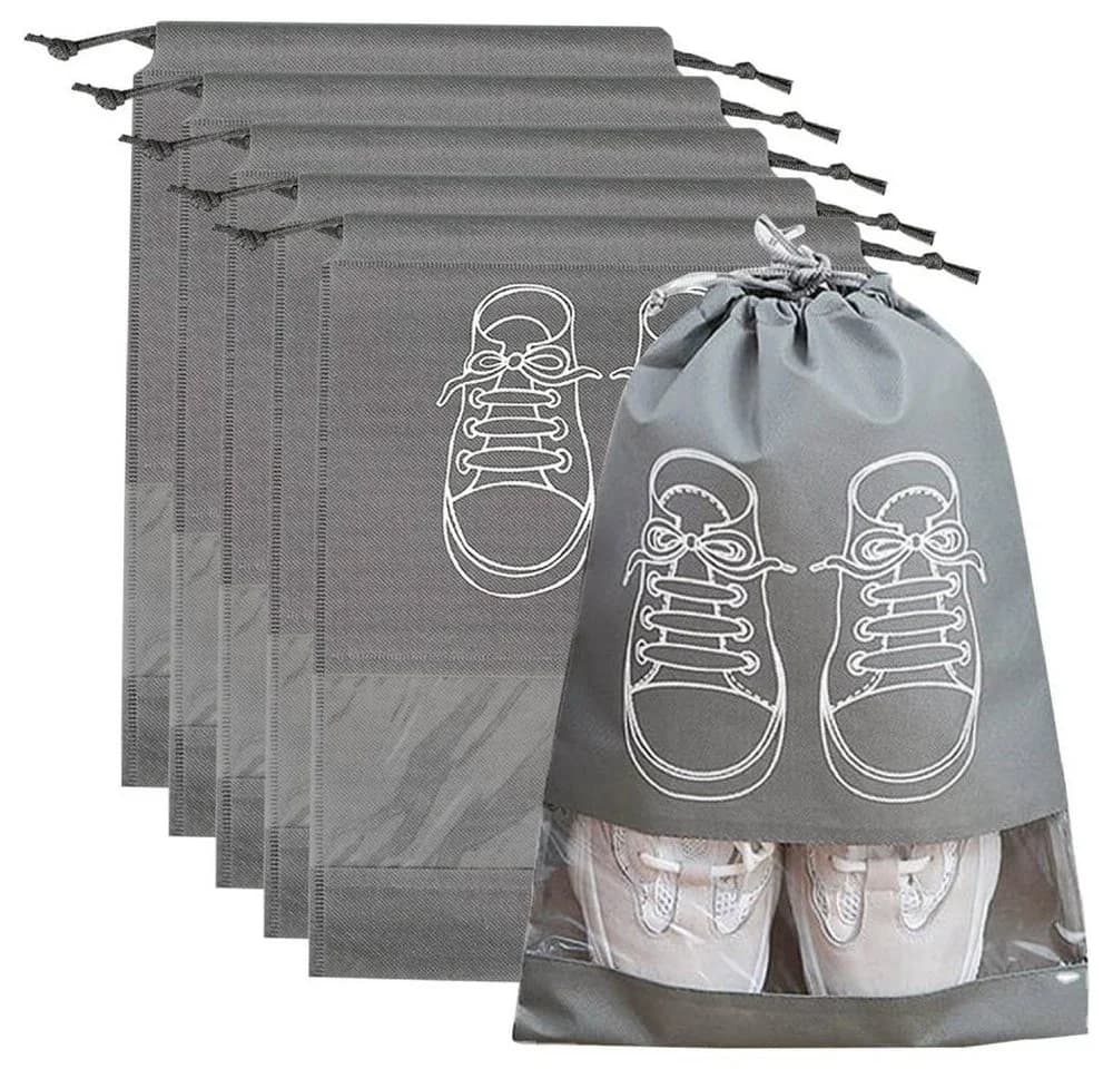 Blusmart Aufbewahrungstasche 6 Stück Staubdichter Schuhbeutel mit Kordelzug und durchsichtigem Schlitz - Bild 2