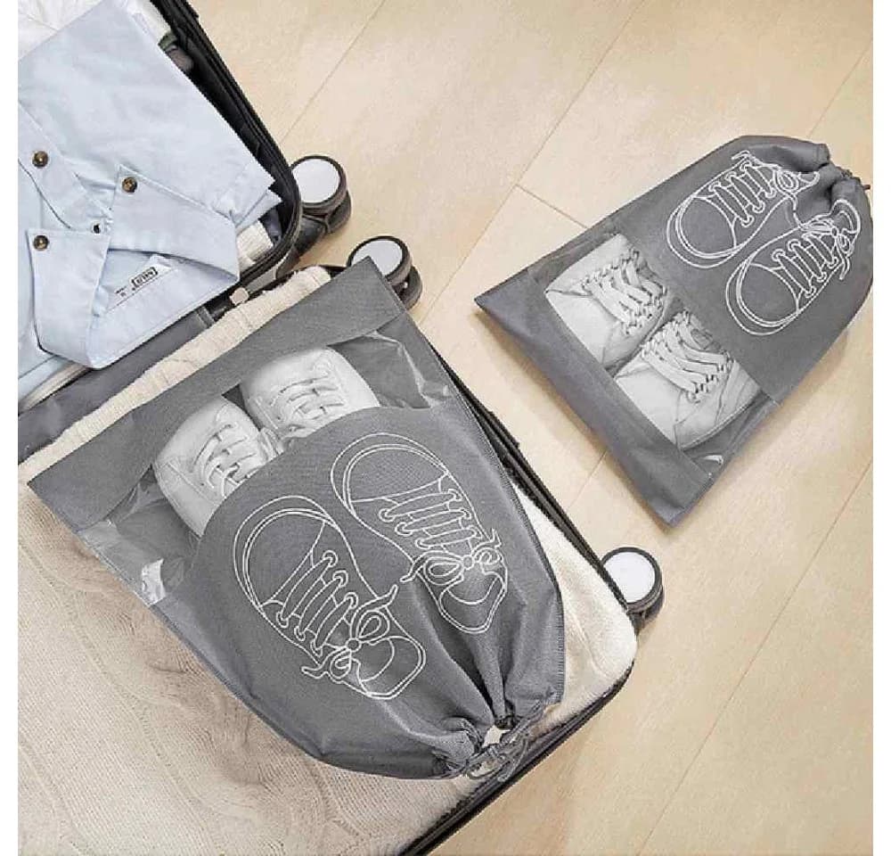 Blusmart Aufbewahrungstasche 6 Stück Staubdichter Schuhbeutel mit Kordelzug und durchsichtigem Schlitz - Bild 5