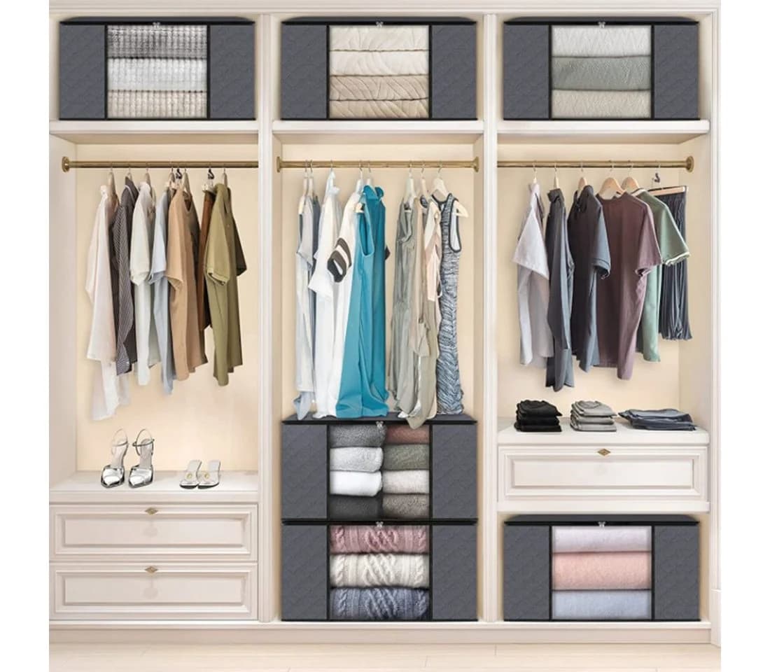 Blusmart Unterbettkommode Aufbewahrungstasche 3er-Pack Grau - Bild 3