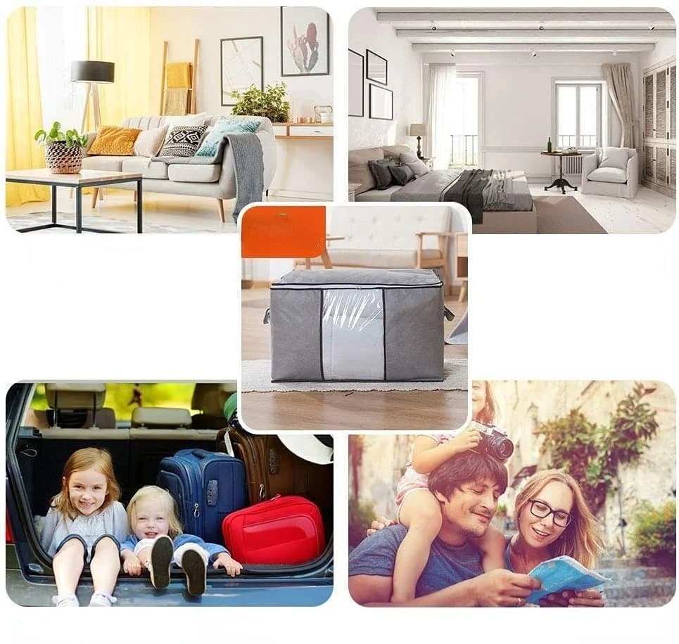 Blusmart Unterbettkommode Aufbewahrungstasche 3er-Pack Grau - Bild 4