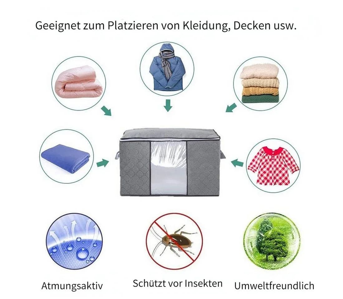 Blusmart Unterbettkommode Aufbewahrungstasche 3er-Pack Grau - Bild 5