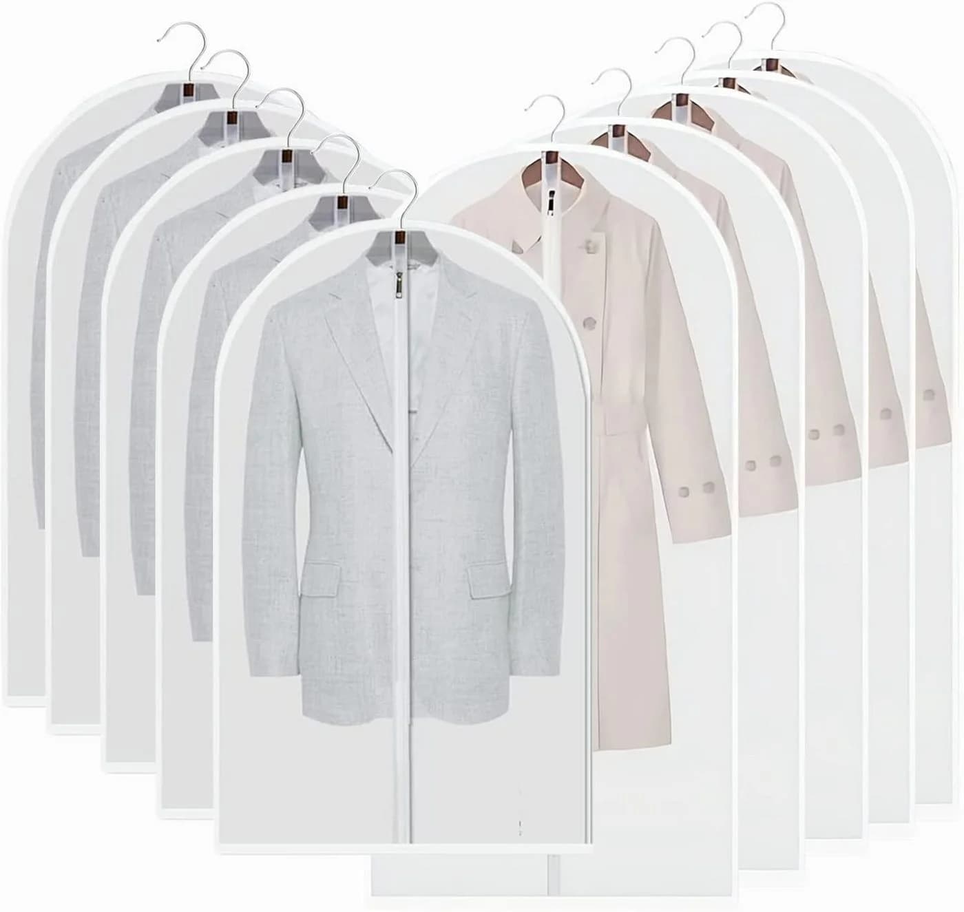 Blusmart Kleidersack Staubschutz für Kleidung, 10 St. Transparent - Bild 2