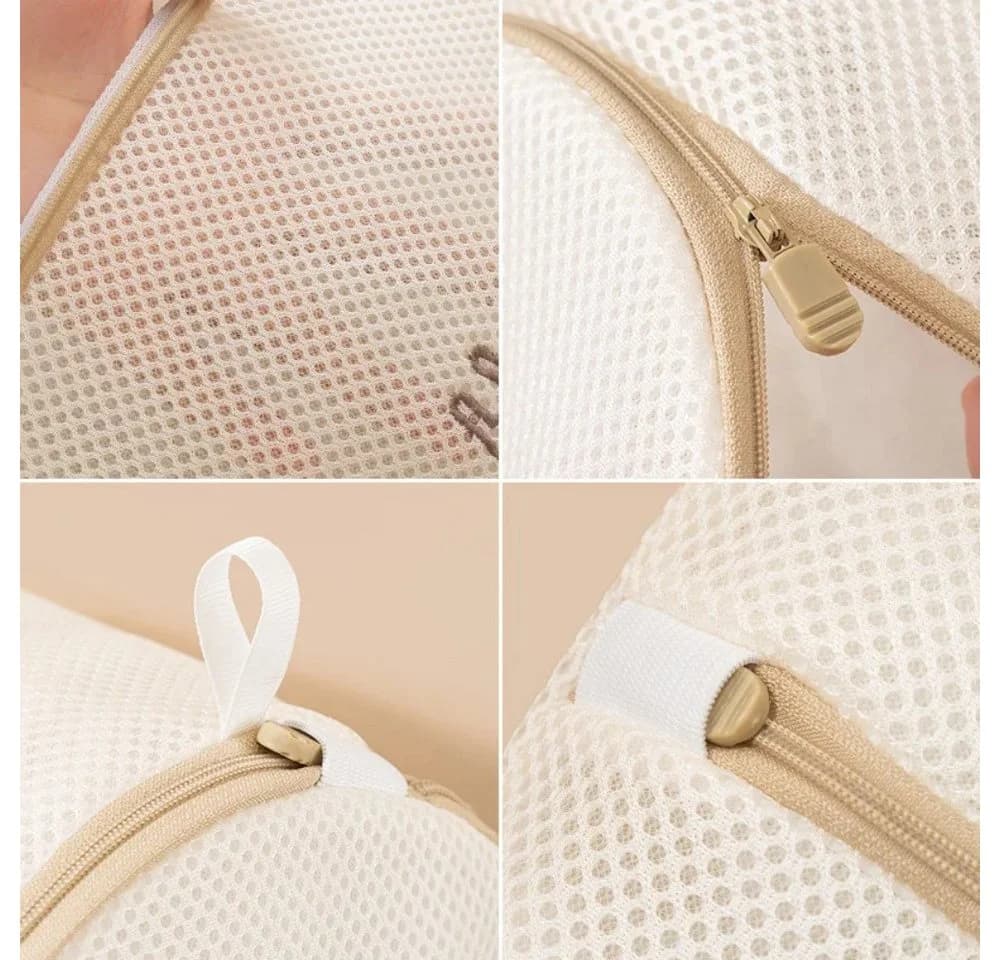 Blusmart Wäschesäckchen Wäschenetz für Waschmaschine, 7-St. Beige Polyester - Bild 3