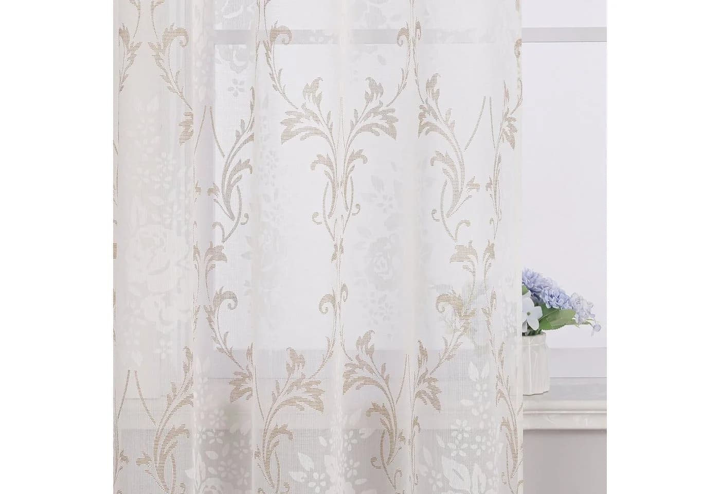 Joyswahl Vorhang Hofstil 140 cm Breite Transparent Retro Blumen - Bild 3