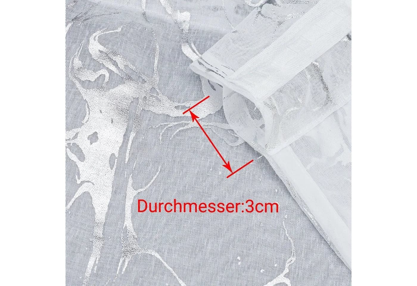 Joyswahl Scheibengardine Alice 2 St. Transparent Marmormuster Küche - Bild 3
