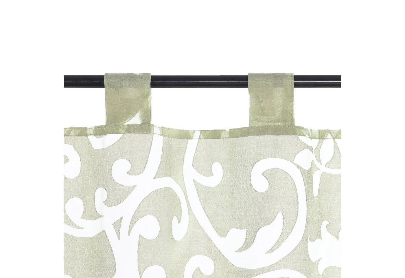 Joyswahl Scheibengardine Landhausstil Transparent Voile Rankenmuster - Bild 3