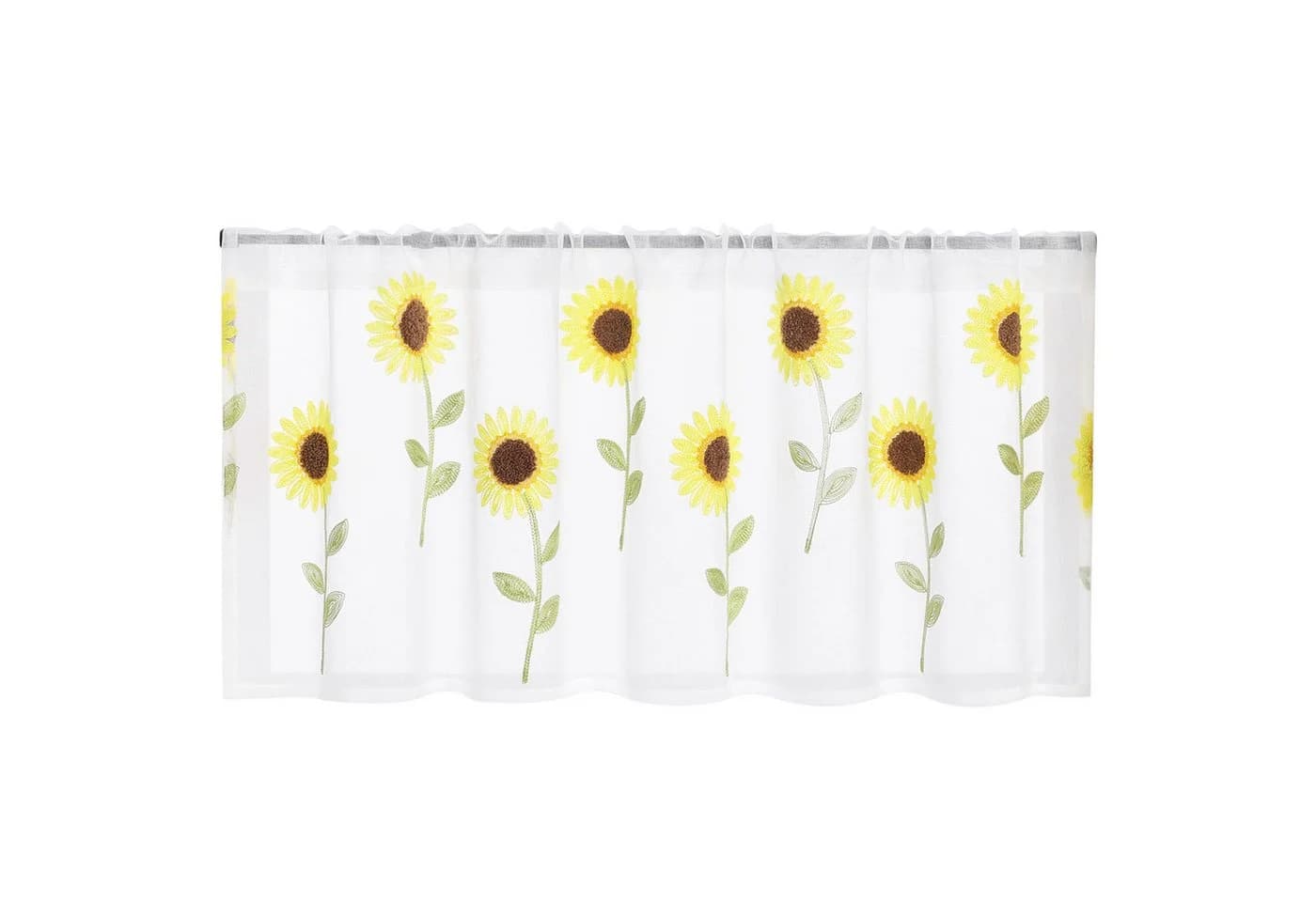 Joyswahl Scheibengardine mit Sonnenblume Weiß-Gelb - Bild 2