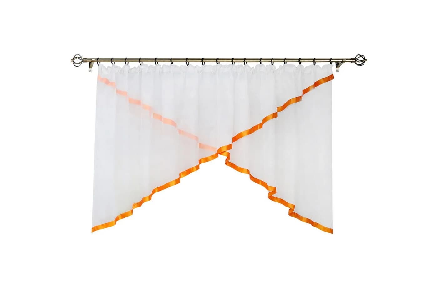 Joyswahl Scheibengardine Kräuselband Voile Orange - Bild 2