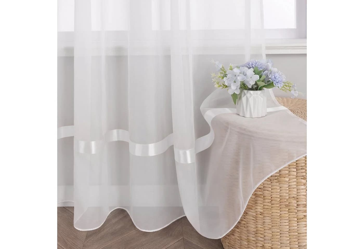 Joyswahl Gardine Maja 100% Polyester Transparent mit Satinband - Bild 5