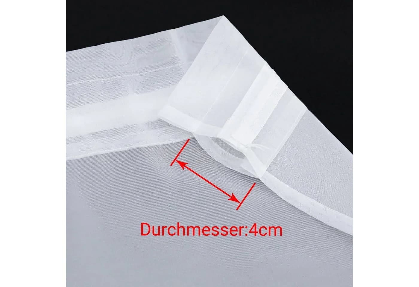Joyswahl Scheibengardine 2 St. Transparent Voile Kurzstores Einfarbig Küche - Bild 3
