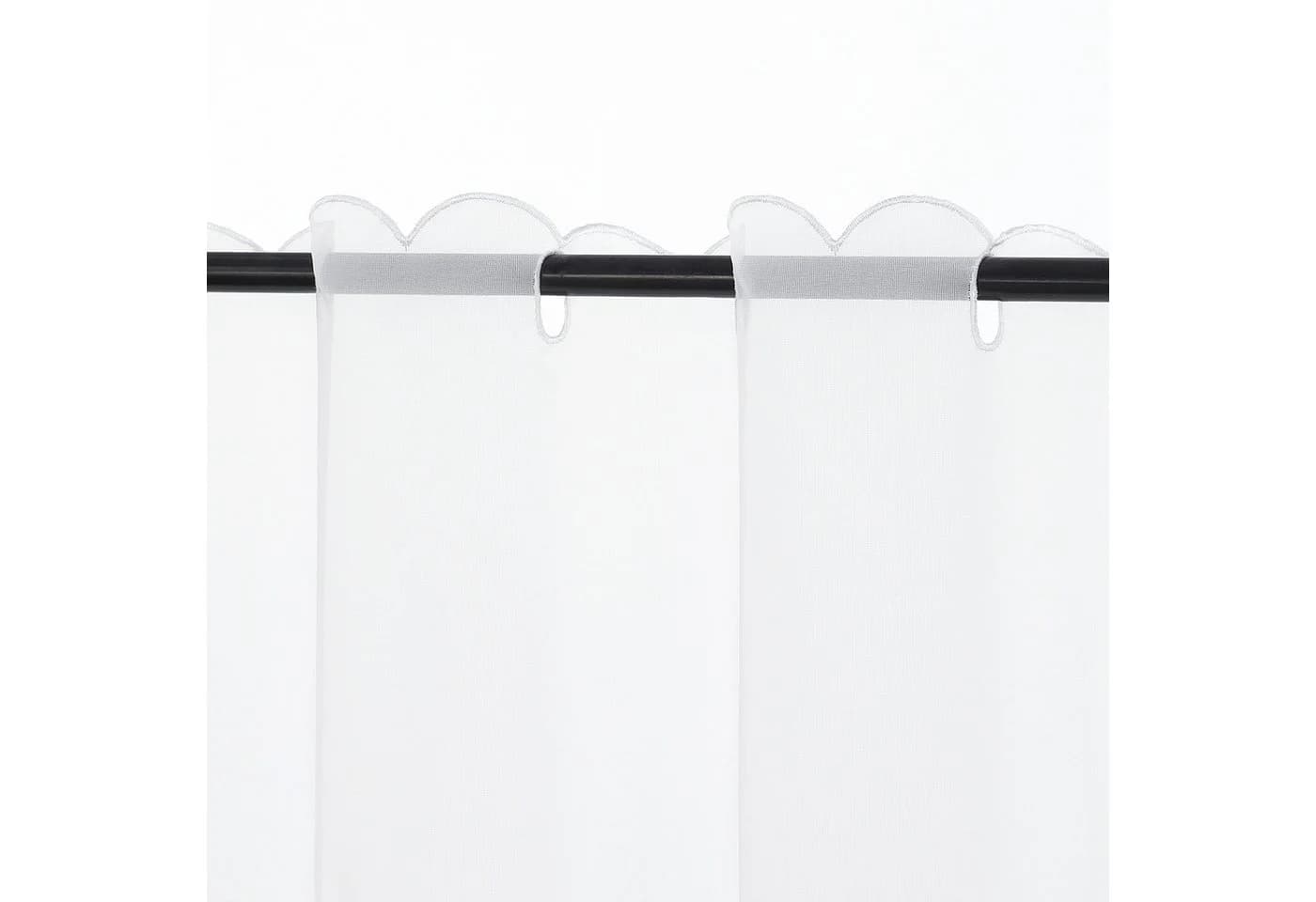 Joyswahl Scheibengardine Stangendurchzug Transparent Blumenmuster - Bild 3