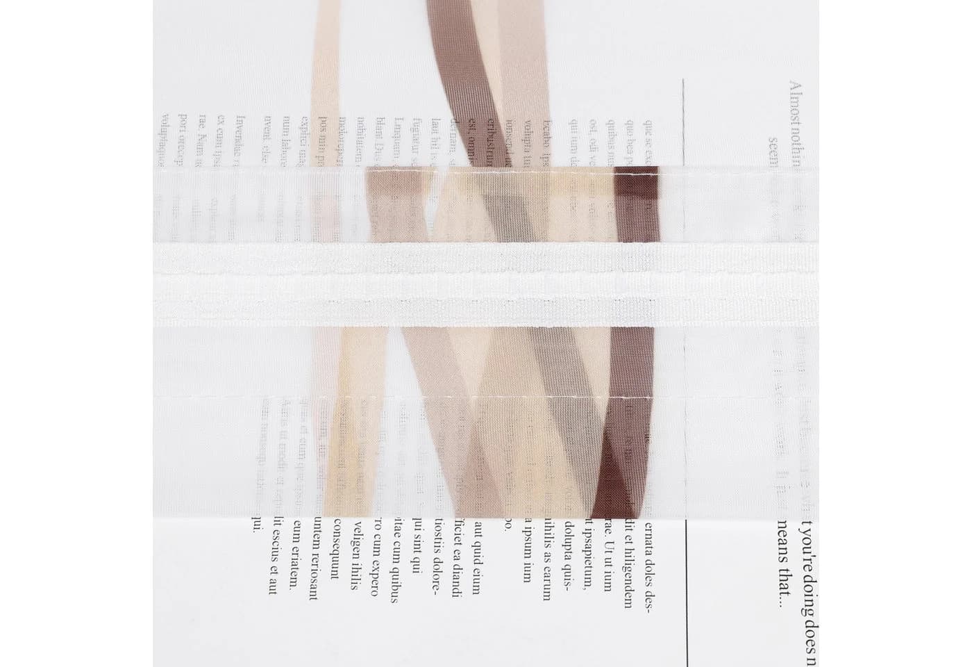 Joyswahl Scheibengardine 2 St. Transparent Küche Wellenmuster Jacquard Spitze Patchwork - Bild 4