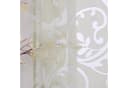 Delien Raffrollo Jessica mit Schlaufen, Voile Uni mit Floral Ausbrenner Bild 4