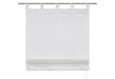 Delien Raffrollo Jessica mit Schlaufen Blumen Voile Rollo Weiß Bild 1