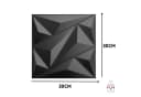 IKHEMalarka 3D Wandpaneel PVC Kunststoffpaneele 30x30 cm Schwarz Bild 3